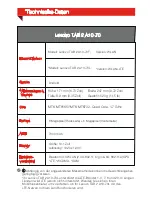 Preview for 14 page of Lenovo TAB 2 A10-70F Safety, Warranty & Quick Start Manual