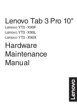 Lenovo Tab 3 Pro YT3 -X90F Hardware Maintenance Manual preview