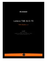 Lenovo TAB A10-70 User Manual preview