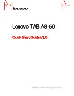 Lenovo TAB A8-50 Quick Start Manual preview