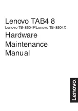 Preview for 1 page of Lenovo TB-8504F Hardware Maintenance Manual