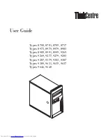 Preview for 1 page of Lenovo ThinkCentre 8700 User Manual