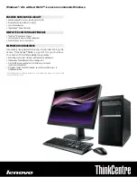 Preview for 2 page of Lenovo ThinkCentre A58e Specifications
