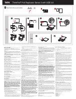 Preview for 1 page of Lenovo ThinkPad Port Replicator Series 3 with USB 3.0 Quick Manual