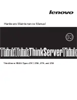 Preview for 1 page of Lenovo THINKSERVER 3729 Hardware Maintenance Manual