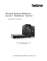 Preview for 1 page of Lenovo ThinkServer RD240 Reference Manual