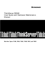 Preview for 1 page of Lenovo ThinkServer RD340 User And Maintenance Manual