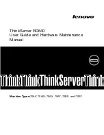 Preview for 1 page of Lenovo ThinkServer RD640 User Manual And Hardware Maintenance Manual