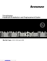 Lenovo ThinkStation 4155 Hardware Installation And Replacement Manual preview