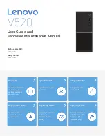 Preview for 1 page of Lenovo V520 User Manual And Hardware Maintenance Manual