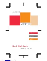 Lenovo VIBE X2-AP Quick Start Manual preview