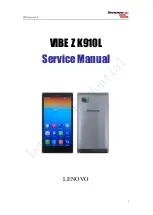 Preview for 1 page of Lenovo VIBE Z K910L Service Manual