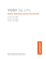 Lenovo Yoga Tab 3 Pro Safety, Warranty & Quick Start Manual preview