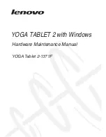 Preview for 1 page of Lenovo YOGA Tablet 2-1371F Hardware Maintenance Manual