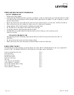 Preview for 2 page of Leviton Opt-X 1000i Instructions For Use Manual