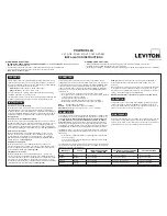 Preview for 1 page of Leviton PCIND Installation Instructions