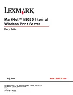 Lexmark 14S0165 - MarkNet N8050 Print Server User Manual preview