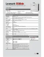 Preview for 2 page of Lexmark 34C0150 Specifications