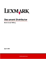 Lexmark Document Distributor User Manual preview