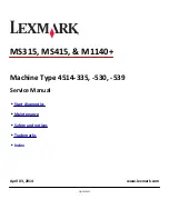 Lexmark M1140 Service Manual preview