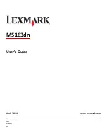 Preview for 1 page of Lexmark M5163dn User Manual