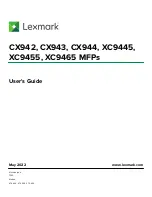 Lexmark XC9445 User Manual preview