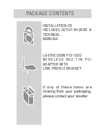 Preview for 2 page of LG-Ericsson PCI-1020 Quick Installation Manual