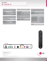 Preview for 2 page of LG 20LA6R Specifications