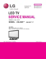 Preview for 1 page of LG 26LN45 -T Series Service Manual