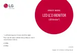 LG 29WP60G Owner'S Manual preview