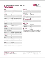 Preview for 2 page of LG 42LA6200 Specifications