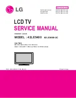 LG 42LE5400 Service Manual preview