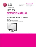 Preview for 1 page of LG 42LN5700 Service Manual