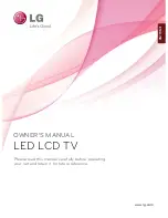 LG 47LX9 series Owner'S Manual preview