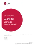 LG 49SE3DD Owner'S Manual preview