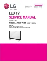 LG 60UF76 Service Manual preview