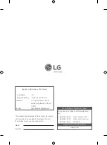 Preview for 6 page of LG AP-G1DV65 Owner'S Manual