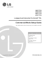 LG Centric 32LT777H Commercial Mode Setup Manual preview