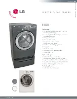 LG D5966W - 27in Gas Dryer Specifications preview