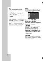 Preview for 20 page of LG DVT654 Installation And Operating Manual