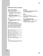 Preview for 36 page of LG DVT654 Installation And Operating Manual