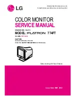 Preview for 1 page of LG Flatron 774FT Service Manual