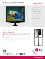 LG Flatron L1960TR-BF Specification Sheet preview