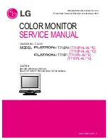 Preview for 1 page of LG Flatron T710P Service Manual