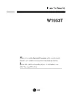 LG Flatron W1953T User Manual preview