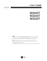 Preview for 1 page of LG Flatron W2043T User Manual