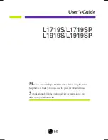 LG L1719SP User Manual preview