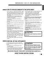 Preview for 7 page of LG LCE3010 User'S Manual & Installation Instructions