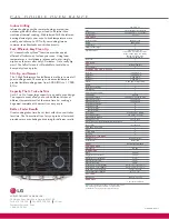 Preview for 2 page of LG LDG3037 Specifications