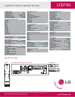 Preview for 2 page of LG LFD790 -  Home Theater System Specifications